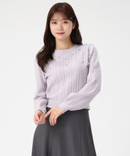 画像をギャラリービューアに読み込む, 【WEB限定予約販売/11月中旬発売予定】バックリボンビジューケーブルニット/MM548323 8