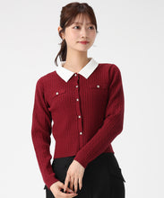 画像をギャラリービューアに読み込む, 【WEB限定予約販売/11月中旬発売予定】シャツ襟付きケーブルカーディガン/MM548410 22