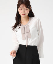画像をギャラリービューアに読み込む, WEB限定 ボウタイブラウス/MM558112 (ホワイト)