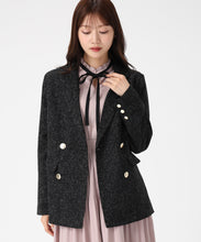 画像をギャラリービューアに読み込む, 【一部店舗限定】ツイードテーラードジャケット/MM558501 (ブラック)