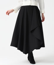 画像をギャラリービューアに読み込む, ベルト付きアシメフレアスカート/TT547216 (ブラック)