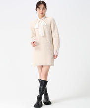 画像をギャラリービューアに読み込む, チュールボウタイラメニットミニワンピース/TT547418 (ピンク)