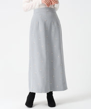 画像をギャラリービューアに読み込む, 刺繡タイトスカート/TT547215 (ブルー)