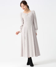 画像をギャラリービューアに読み込む, カットツイードフレアワンピース/TT547416 (ベージュ)