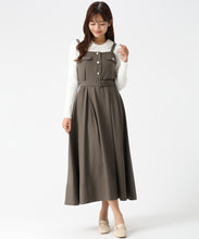 画像をギャラリービューアに読み込む, フラップ付きジャンスカ/MM617401 (モカ)