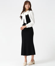 画像をギャラリービューアに読み込む, タイ付きシャツドッキングニットワンピース/MM617403 20