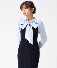 画像をギャラリービューアに読み込む, タイ付きシャツドッキングニットワンピース/MM617403 31