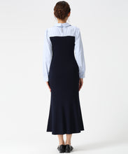 画像をギャラリービューアに読み込む, タイ付きシャツドッキングニットワンピース/MM617403 2