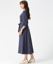 画像をギャラリービューアに読み込む, ポリデニム配色ステッチワンピース/MM617405 1