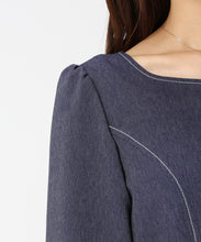 画像をギャラリービューアに読み込む, ポリデニム配色ステッチワンピース/MM617405 5