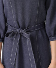 画像をギャラリービューアに読み込む, ポリデニム配色ステッチワンピース/MM617405 6