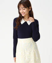 画像をギャラリービューアに読み込む, 4wayポロ衿リブニット/MM618301 (ネイビー)