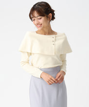 画像をギャラリービューアに読み込む, 配色ラメケープニット /MM618302 21