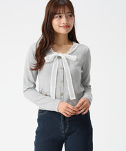 画像をギャラリービューアに読み込む, レースボウタイニット/MM618303 (グレー)