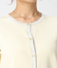 画像をギャラリービューアに読み込む, 配色トリミングベーシック金釦カーディガン/MM618406 3