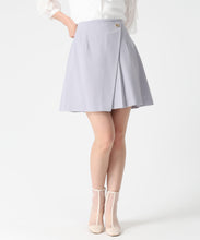 画像をギャラリービューアに読み込む, ラップタックプリーツミニスカート/MM617206 (ブルー)