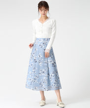 画像をギャラリービューアに読み込む, 花柄メッシュボーダースカート/MM617208 7