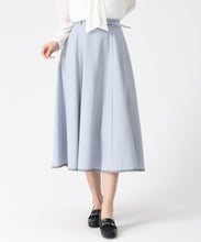 画像をギャラリービューアに読み込む, 裾配色フレアスカート/MM617212 (ブルー)