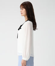 画像をギャラリービューアに読み込む, 配色リボン長袖ブラウス/MM618102 2