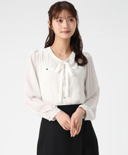画像をギャラリービューアに読み込む, 配色リボン長袖ブラウス/MM618102 22