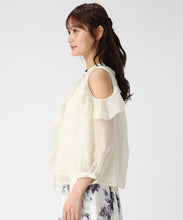 画像をギャラリービューアに読み込む, オープンショルダーフリルブラウス/MM618105 1