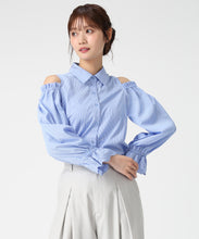 画像をギャラリービューアに読み込む, 肩開き袖レースシャツブラウス /MM618110 20