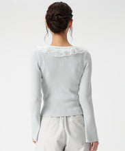 画像をギャラリービューアに読み込む, レースラッフル配色リボンニット/MM618307 2