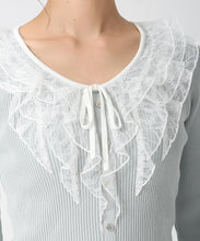 画像をギャラリービューアに読み込む, レースラッフル配色リボンニット/MM618307 3