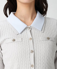 画像をギャラリービューアに読み込む, ダブル衿ケーブルカーディガン/MM618401 3