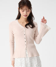 画像をギャラリービューアに読み込む, ラメシアーペプラムカーディガン/MM618402 (ピンク)