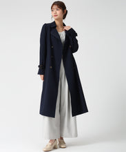 画像をギャラリービューアに読み込む, サイドプリーツベーシックトレンチコート/MM618601 (ネイビー)