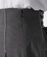 画像をギャラリービューアに読み込む, ポリデニム配色ステッチレースアップスカート/MM617205 5