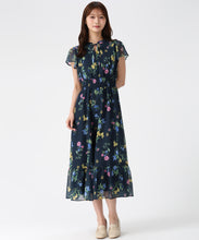 画像をギャラリービューアに読み込む, ボタニカルフラワーワンピース/MM617402 (ネイビー)