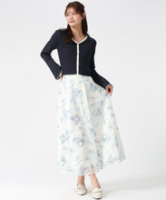 画像をギャラリービューアに読み込む, 透かし柄フレア袖配色スパークカーディガン/MM618405 7