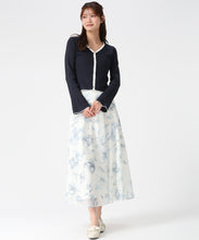 画像をギャラリービューアに読み込む, 透かし柄フレア袖配色スパークカーディガン/MM618405 8