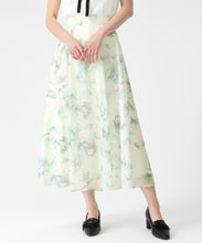 画像をギャラリービューアに読み込む, 水彩フラワーラメシアースカート/MM627202 (グリーン)