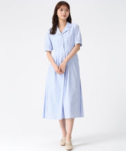 画像をギャラリービューアに読み込む, サイドプリーツテーラーワンピース/MM627406 (ブルー系)