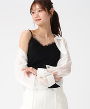 画像をギャラリービューアに読み込む, レーストリミングキャミソール/MM628202 (ブラック)