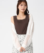 画像をギャラリービューアに読み込む, シアートリミングタンクトップ/MM628203 (ブラウン)