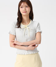 画像をギャラリービューアに読み込む, フリルシャツレイヤードニット/MM628302 (グレー)
