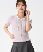 画像をギャラリービューアに読み込む, フリルシャツレイヤードニット/MM628302 (ピンク)