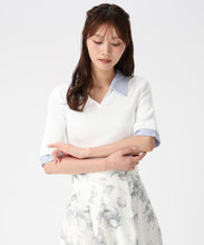 画像をギャラリービューアに読み込む, レースシャツレイヤード風スキッパーニット/MM628304 21