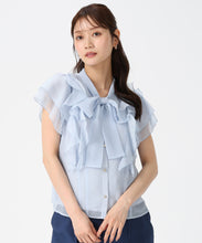 画像をギャラリービューアに読み込む, ボウタイフリルシアーラメブラウス/MM628115 1