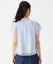 画像をギャラリービューアに読み込む, ボウタイフリルシアーラメブラウス/MM628115 3