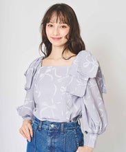 画像をギャラリービューアに読み込む, 肩リボンプリントブラウス/TT518102