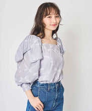 画像をギャラリービューアに読み込む, 肩リボンプリントブラウス/TT518102