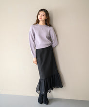 画像をギャラリービューアに読み込む, 異素材切替フレアスカート/MM447207