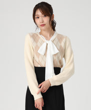 画像をギャラリービューアに読み込む, 一部店舗限定 リボンボウタイアーガイルニット/MM558308