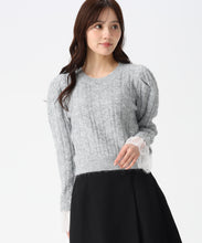 画像をギャラリービューアに読み込む, レース袖ふわふわケーブルニット/TT548305