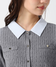 画像をギャラリービューアに読み込む, 襟付きケーブルカーディガン/TT548409